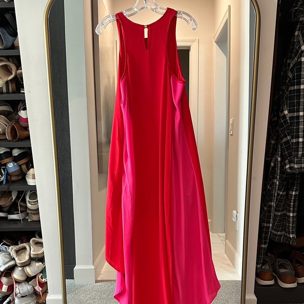 Chic High-Low Red Dress - Picture 2 of 4